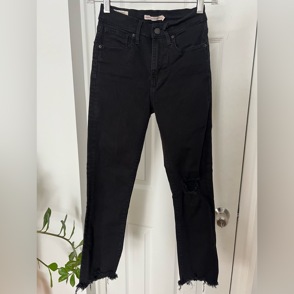 Levi's Black Straight Leg Jeans Classic Denim
